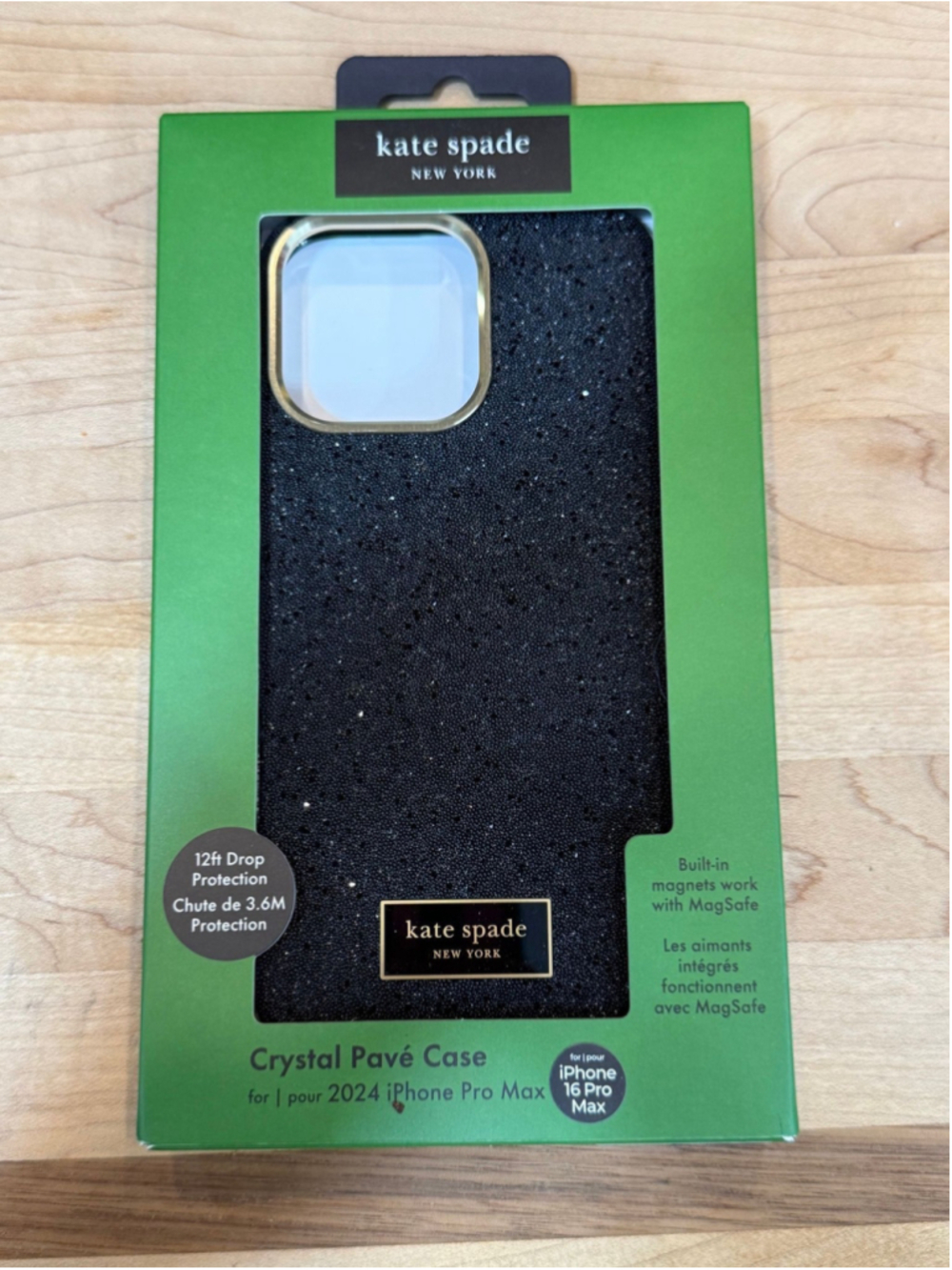 Kate Spade New York Crystal Pavé MagSafe - iPhone 16 Pro Max Cell Phone Case NWT